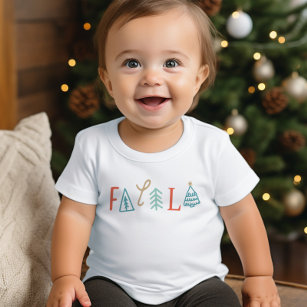 Fa La La Funny Christmas Tree Holiday Baby T-Shirt