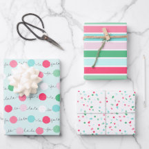 Fa La La Garland Christmas Wrapping Paper - Trio 2