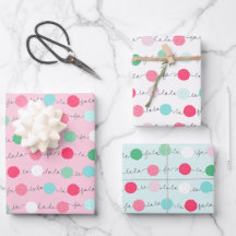 Fa La La Garland Christmas Wrapping Paper Trio 3