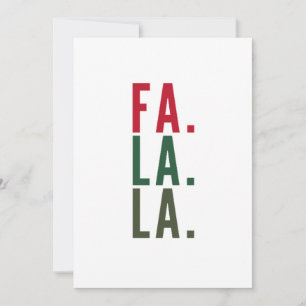 Fa La La La, Cheerful Greetings Holiday Card