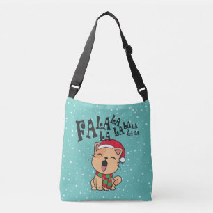 Fa La La La Christmas Chat Chantant Sac Crossbody
