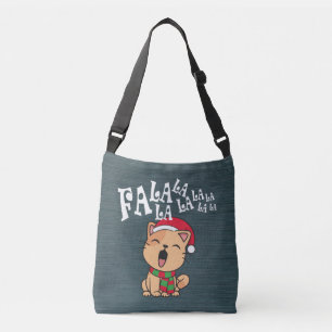 Fa La La La Christmas Chat Chantant Sac Crossbody