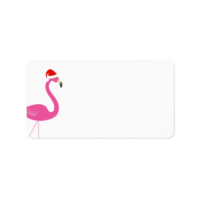 Fa la la la Flamant rose Étiquette de adresse de v (Devant)