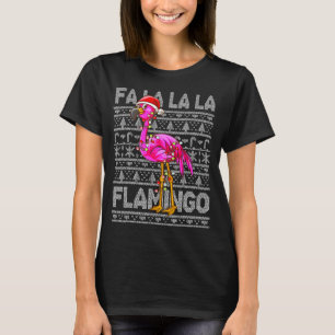 Fa La La La Flamingo Christmas Funny Humour Cute T-Shirt