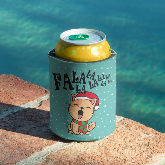 Fa La La La La Christmas Cat Singing | Can Cooler (In Situ Pool)