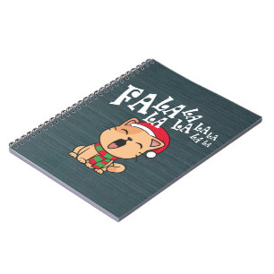 Fa La La La La Christmas Cat Singing Notebook