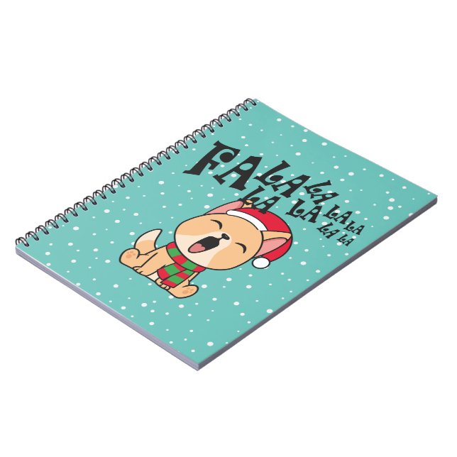 Fa La La La La Christmas Chant Chien | CARNET (Côté gauche)