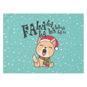 Fa La La La La Christmas Chant Chien   Nappe