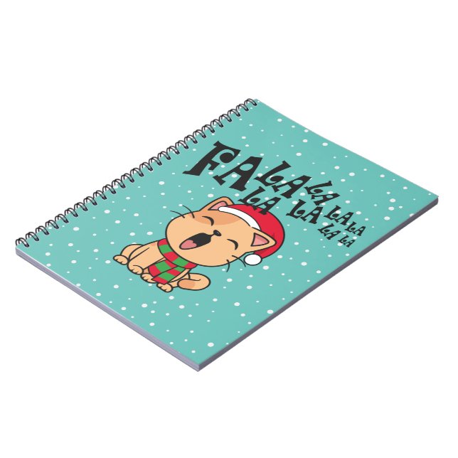 Fa La La La La Christmas Chant de chat | CARNET (Côté gauche)