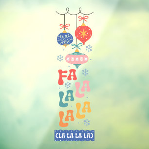 Fa La La La La Christmas Decorations Holiday Window Cling