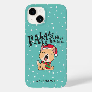 Fa La La La La Christmas Dog Singing   Phone Case