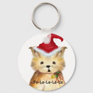 ...Fa-La-La-La-La Kitten Keychain