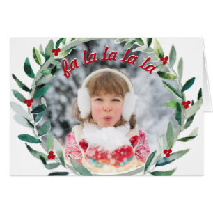 Fa La La La La - Photo Christmas Card