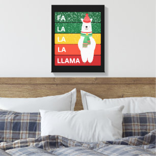 FA LA LA LA LLAMA CANVAS PRINT