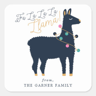 Fa La La La Llama Christmas Tags