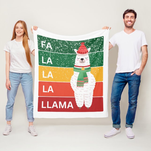 FA LA LA LA LLAMA FLEECE BLANKET (In Situ)
