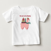Fa la la la llama holiday baby tshirt