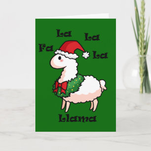 Fa La La La Llama Holiday Card