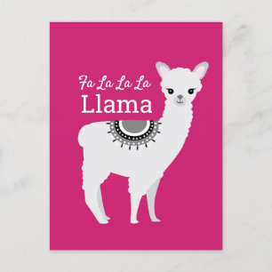 "Fa La La La Llama" Holiday Postcard
