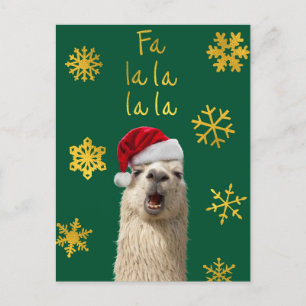 Fa La La La Llama Invitation Postcard