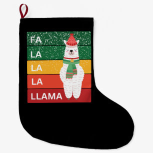 FA LA LA LA LLAMA LARGE CHRISTMAS STOCKING