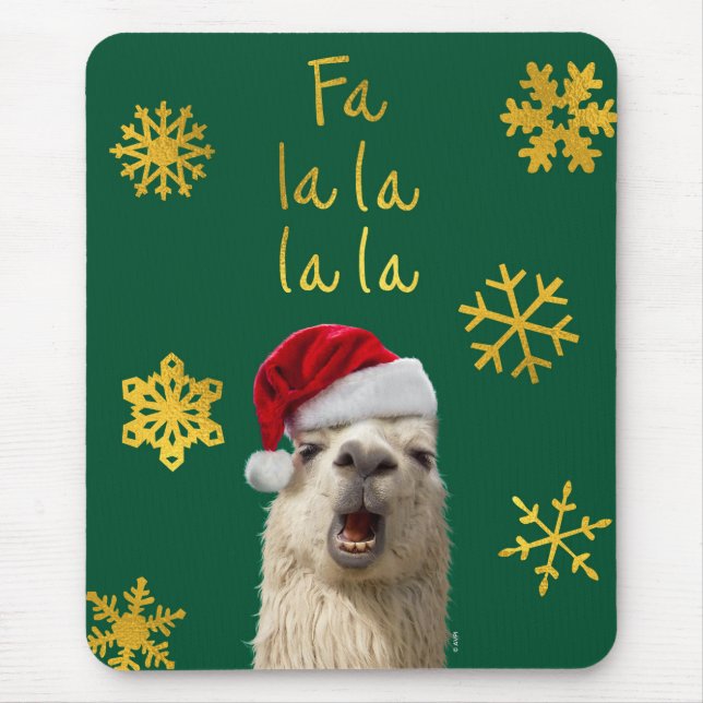 Fa La La La Llama Mouse Pad (Front)