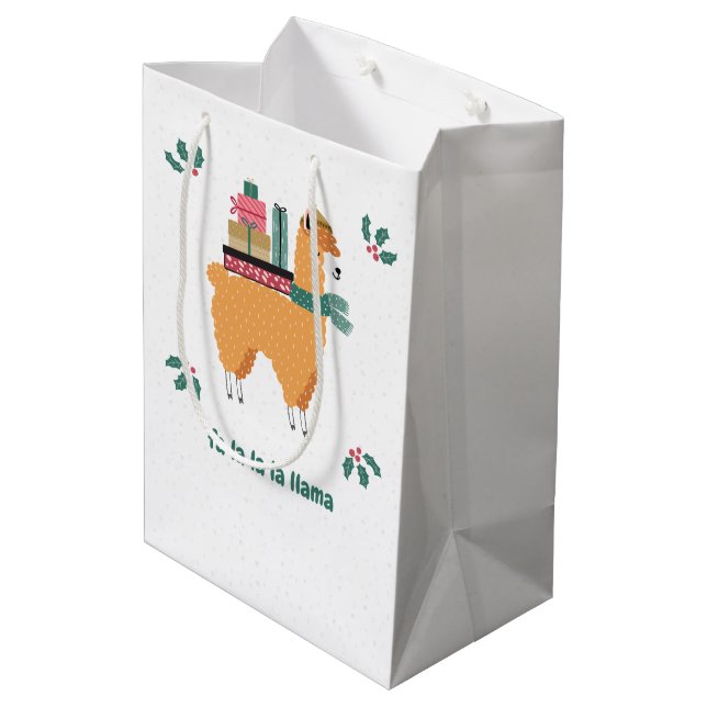 Fa la la la llama sac cadeau (Dos Angle)