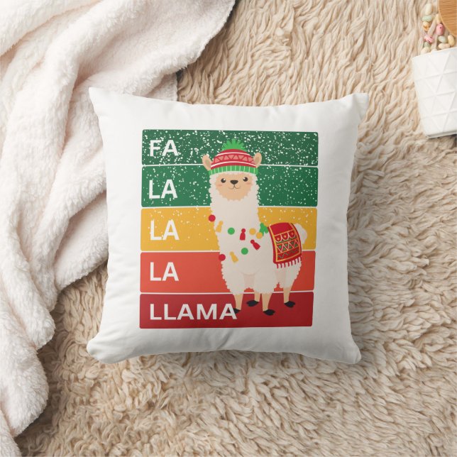 FA LA LA LA LLAMA THROW PILLOW (Blanket)