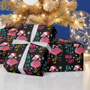 Fa La La La Mingo Christmas Flamingo Pink Lover Wrapping Paper