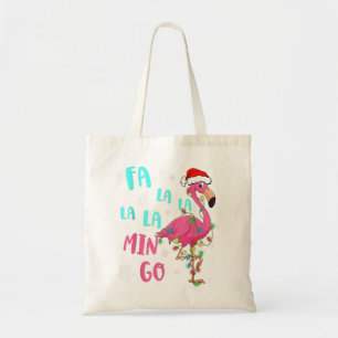 Fa La La La Mingo Flamingo For Christmas Xmas Paja Tote Bag
