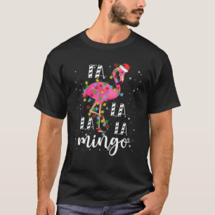 Fa La La La Mingo Flamingo For Funny Christmas Paj T-Shirt