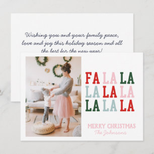 Fa La La La Photo Carte de Noël