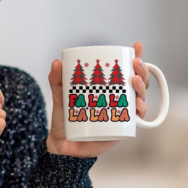 Fa la la la Retro Groovy Christmas Holidays Coffee Mug (Fa la la la Retro Groovy Christmas Holidays Coffee Mug)
