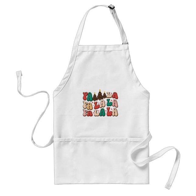Fa la la la Retro Groovy Christmas Holidays Standard Apron (Front)