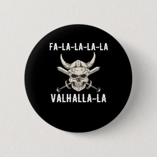 Fa-La-La-La Valhalla-La Viking God Christmas 2 Inch Round Button