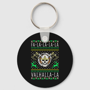Fa-la-la-la Valhalla-la Viking God Ugly Christmas Keychain