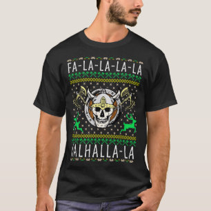 Fa-la-la-la Valhalla-la Viking God Ugly Christmas T-Shirt