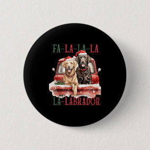 Fa La La Labrador Funny Christmas 2 Inch Round Button