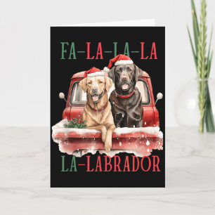 Fa La La Labrador Funny Christmas  Card