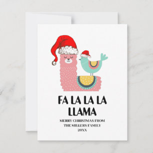 Fa La La Llama Card, Funny Christmas Card, Card