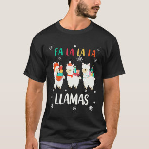 Fa La La Llama Christmas Alpaca Lover Xmas Holida T-Shirt