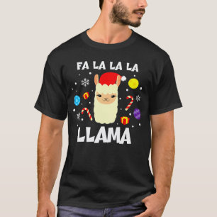 Fa La La Llama  Christmas Animal Lover T-Shirt