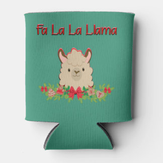 Fa La La Llama Christmas Can Cooler