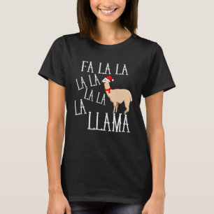 Fa La La Llama  Christmas Cute Holiday Animal T-Shirt