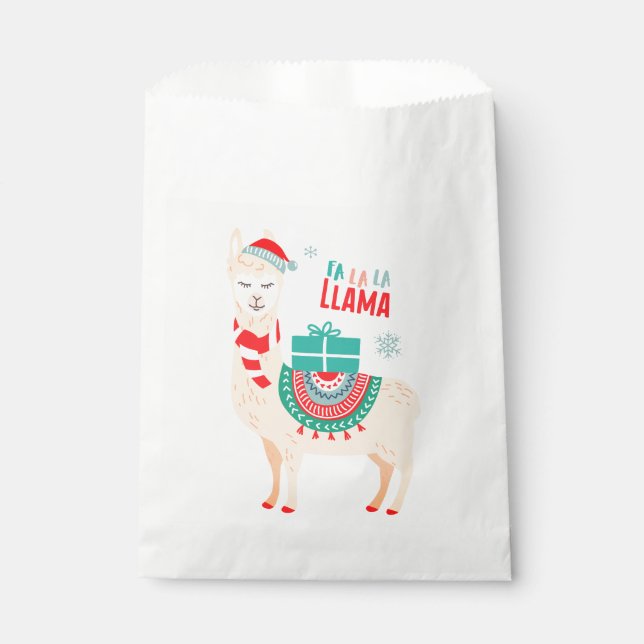 Fa La La Llama | Christmas Favour Bag (Front)