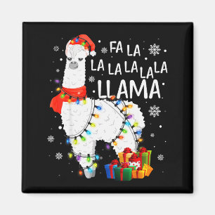 Fa La La Llama Christmas Funny Lllama Lover Xmas P Magnet