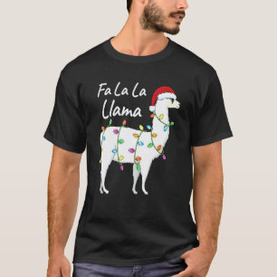 Fa La La Llama Christmas Funny Santa Llama T-Shirt