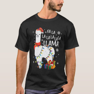Fa La La Llama Funny Christmas Christmas Lllama Lo T-Shirt