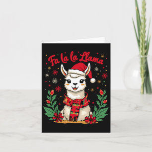 Fa La La Llama Funny Llama Christmas Alpaca Animal Card