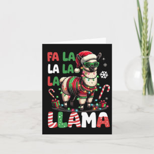 Fa La La Llama Funny Llama Christmas Animal Lover  Card
